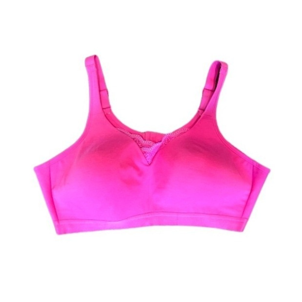 Cacique Hot Pink Comfort Bliss Lounge Bra Size 46D